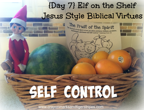 Elf on the Shelf Jesus Style Biblical Virtues Self Control
